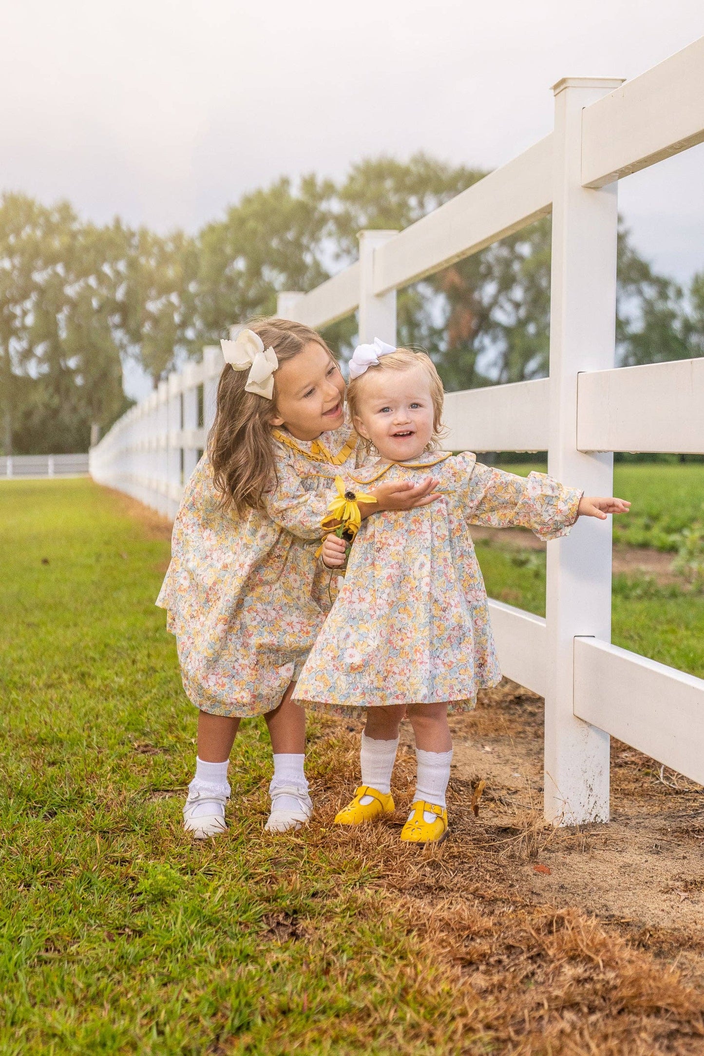 Cecilia Blue & Yellow Kid's Floral Dress