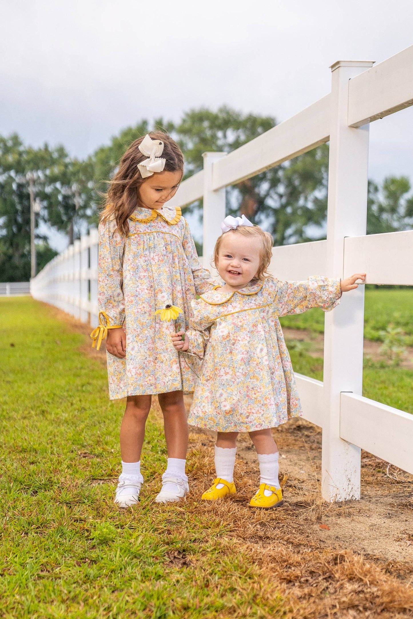 Cecilia Blue & Yellow Kid's Floral Dress
