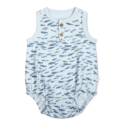 Organic Bubble Onesie - Minnow