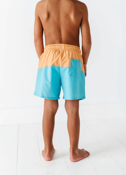 Mustard + Teal | Swim Shorts