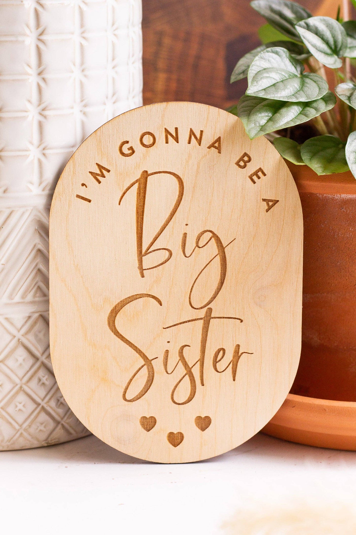 "I'm Gonna Be a Big Sister" Pregnancy Announcement Sign