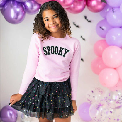 Spooky Patch Halloween Sweatshirt - Kids Halloween Crewneck
