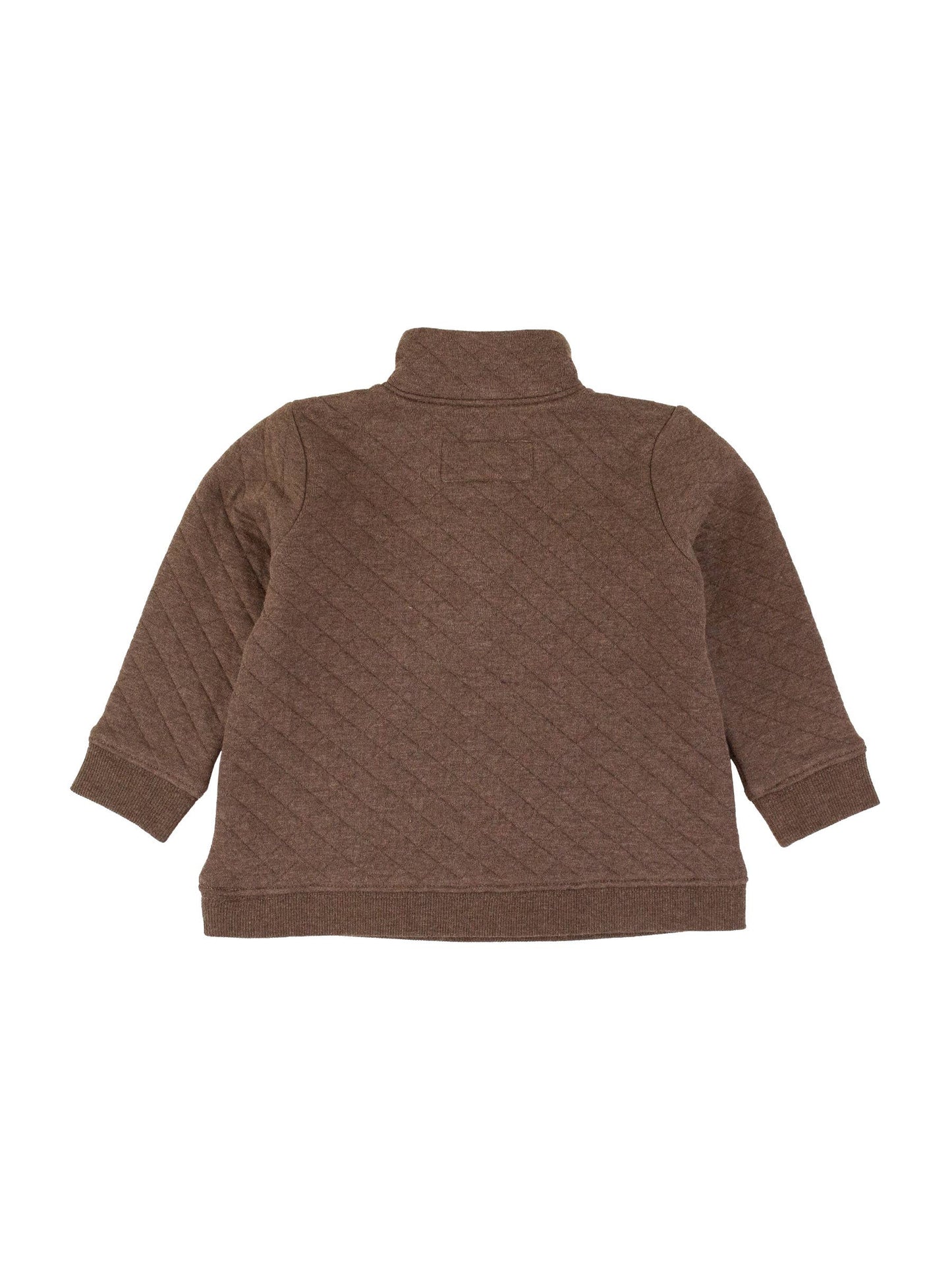 Boys Heather Carafe Quilted Quarter Snap Sweatshirt