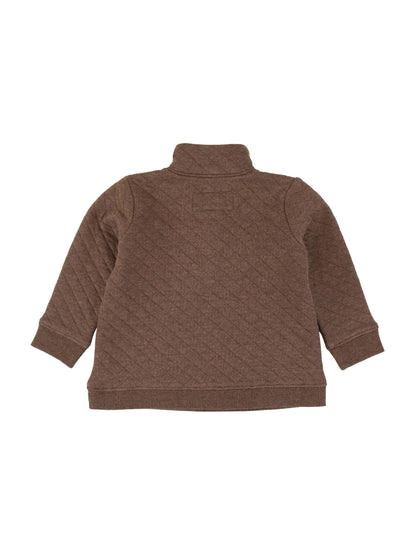 Boys Heather Carafe Quilted Quarter Snap Sweatshirt