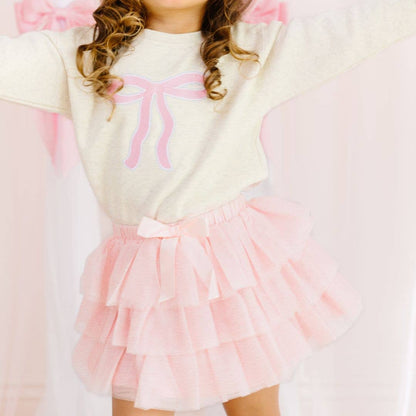 Coquette Bow Patch Sweatshirt - Kids Coquette Bow Sweatshirt