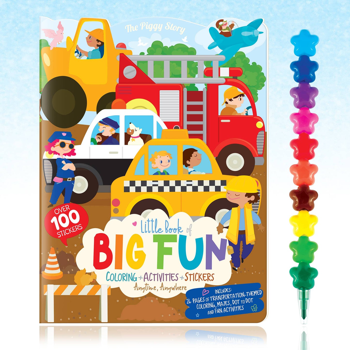 Crazy Car Town Stocking Stuffer Activity Gift Pack for Kids