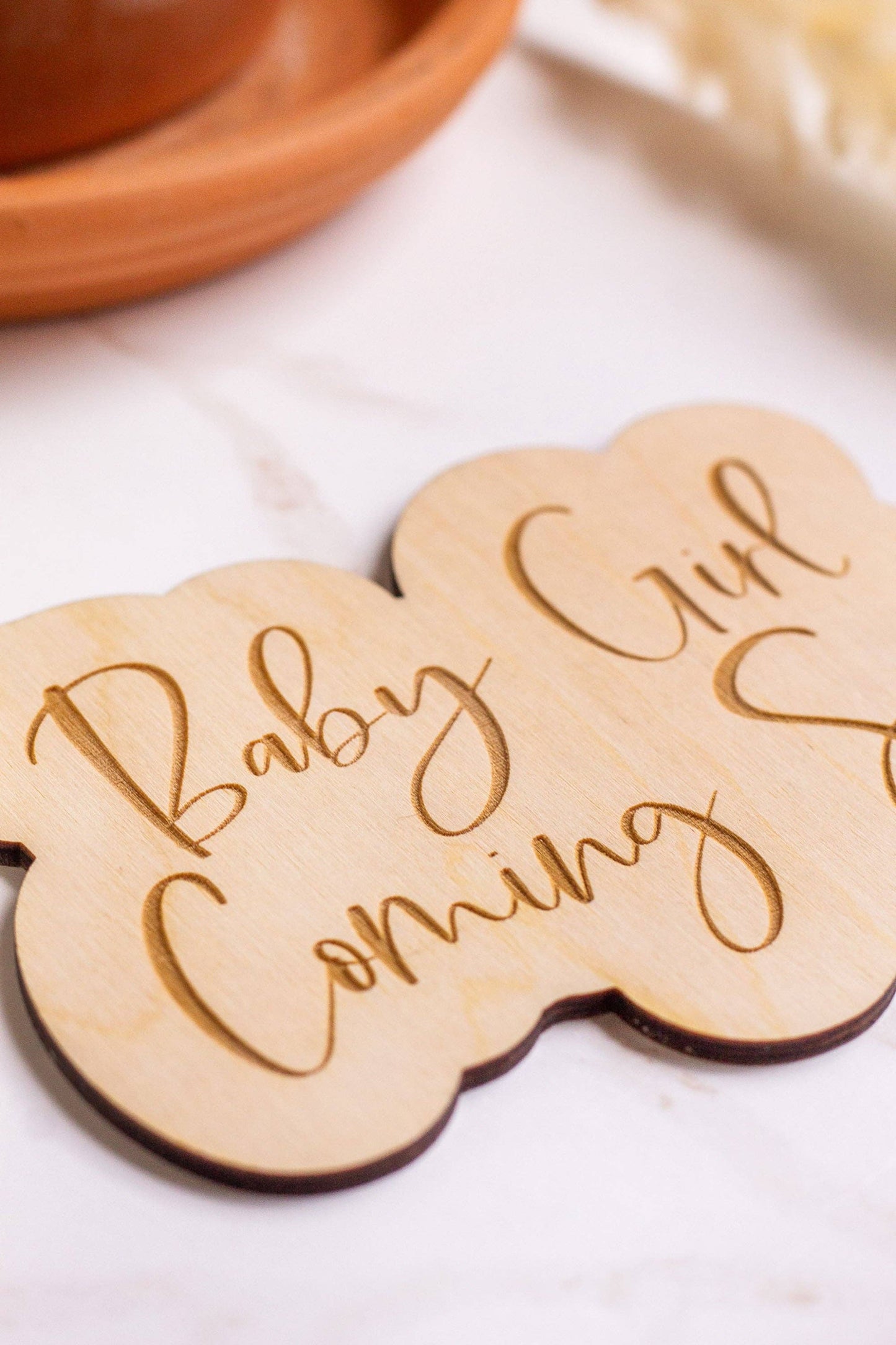 "Baby Girl Coming Soon" Pregnancy Announcement Sign