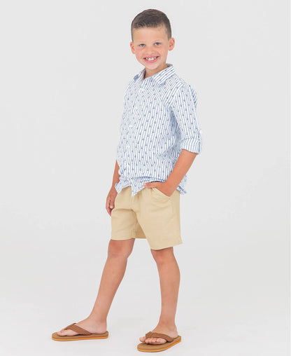 Boys Khaki Stretch Chino Shorts