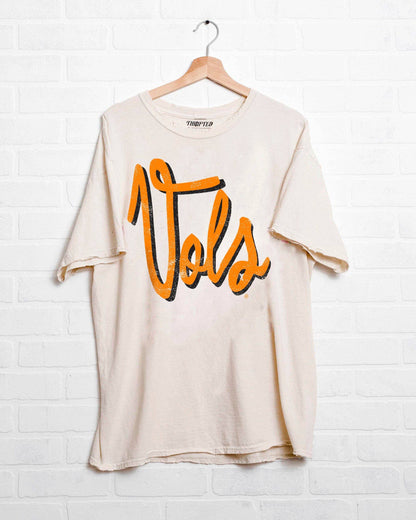 University of Tennessee Vols Barbie Off White Thrifted Tee