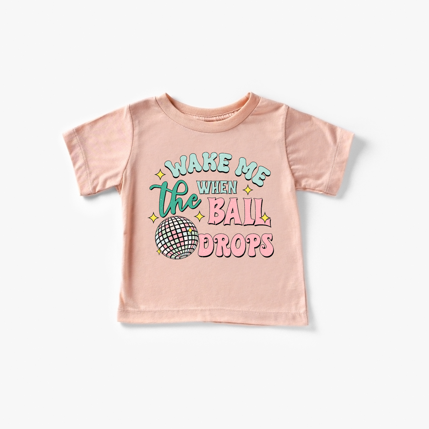 Wake me when the ball drops New Years Eve Kids Shirt