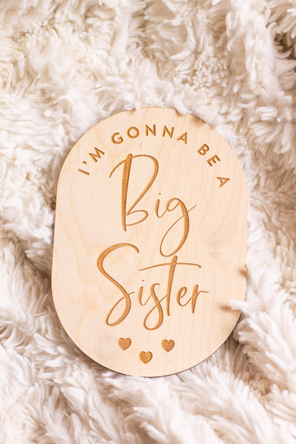 "I'm Gonna Be a Big Sister" Pregnancy Announcement Sign