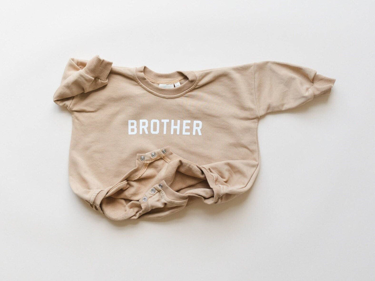 Brother Graphic Oversized Sweatshirt Romper