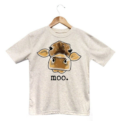 "MOO" Cow Country Western Summer Boy Clothing