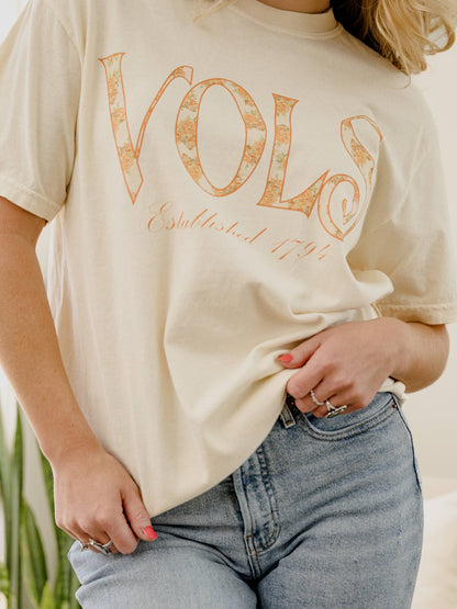 Tennessee Vols Palace Rose Natural Comfort Colors Tee