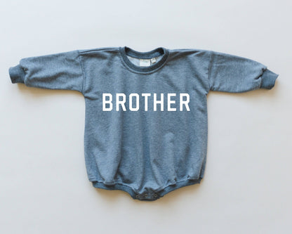 Brother Graphic Oversized Sweatshirt Romper