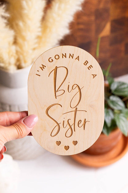 "I'm Gonna Be a Big Sister" Pregnancy Announcement Sign