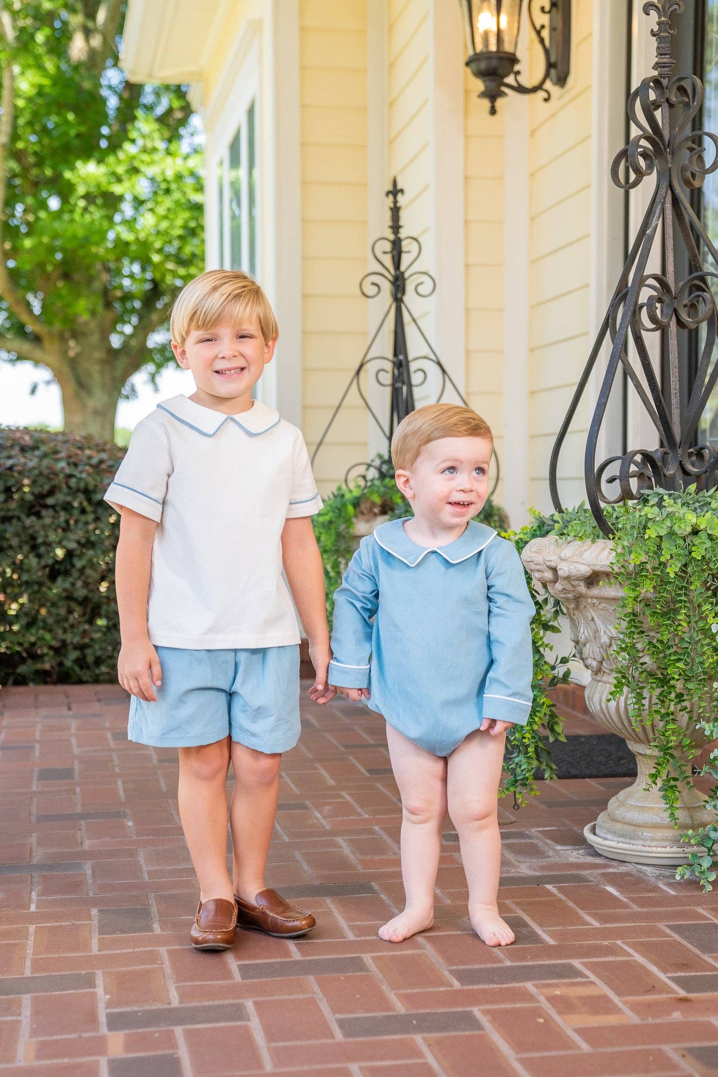 John Med Blue Cord Kid's Short Set