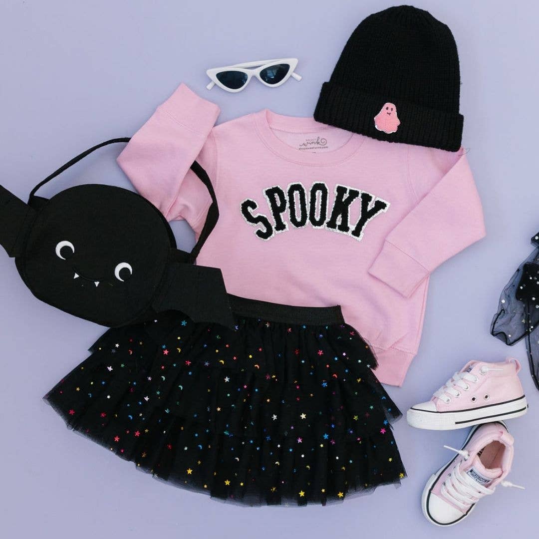 Spooky Patch Halloween Sweatshirt - Kids Halloween Crewneck