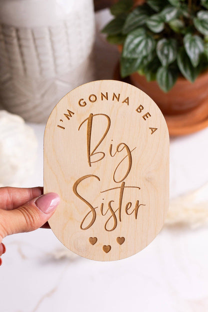 "I'm Gonna Be a Big Sister" Pregnancy Announcement Sign