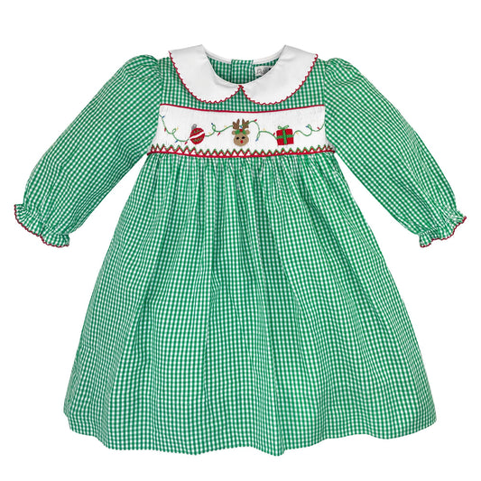 Christmas Picture Smocked Dress