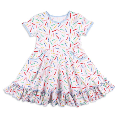 Girls Twirl Dress - Color Me Happy