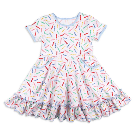 Girls Twirl Dress - Color Me Happy