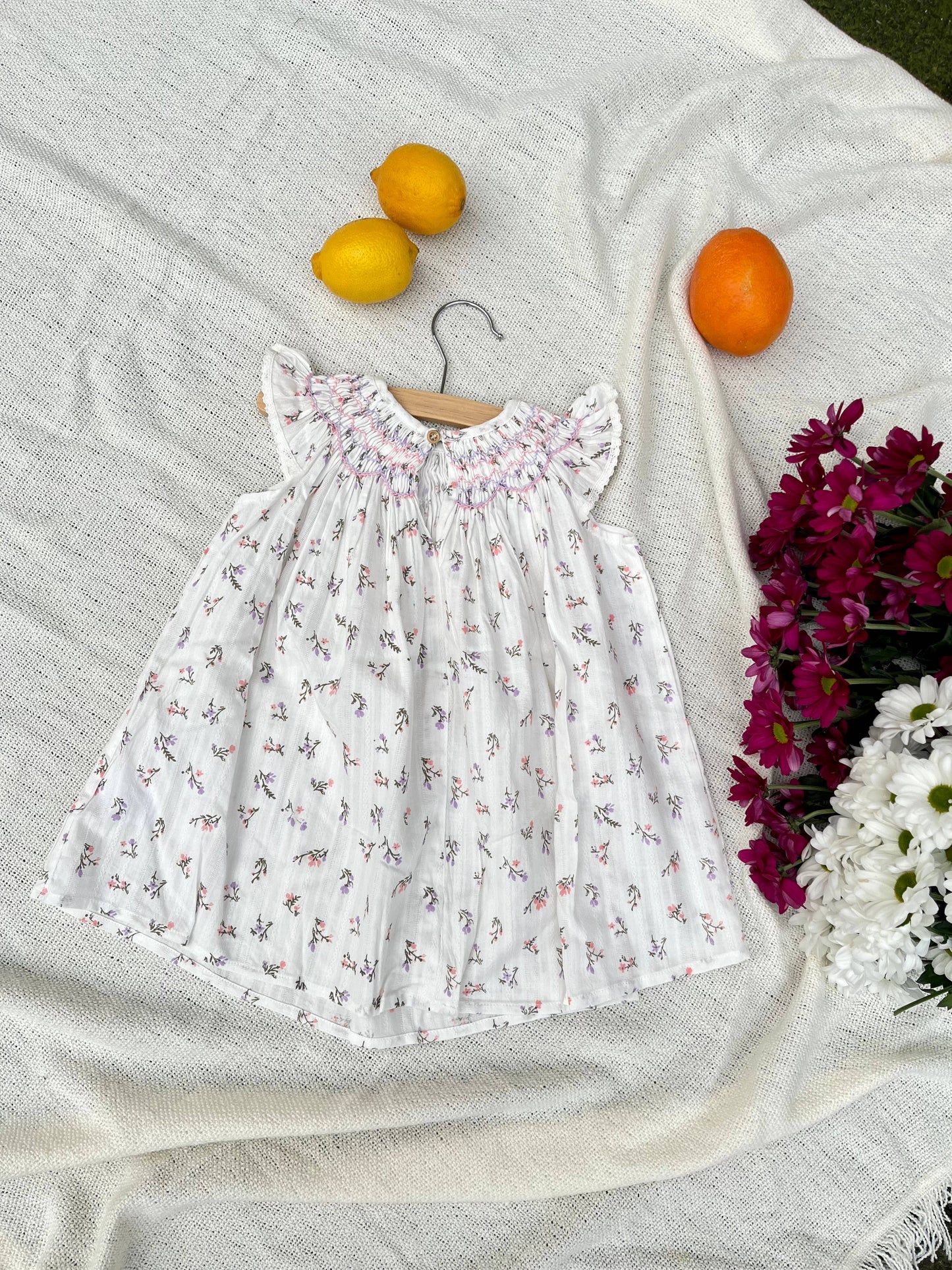 Wild Floral smocked dress