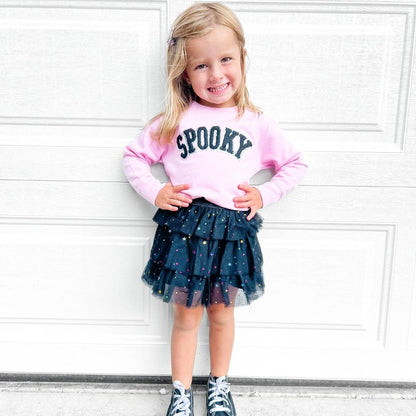 Spooky Patch Halloween Sweatshirt - Kids Halloween Crewneck