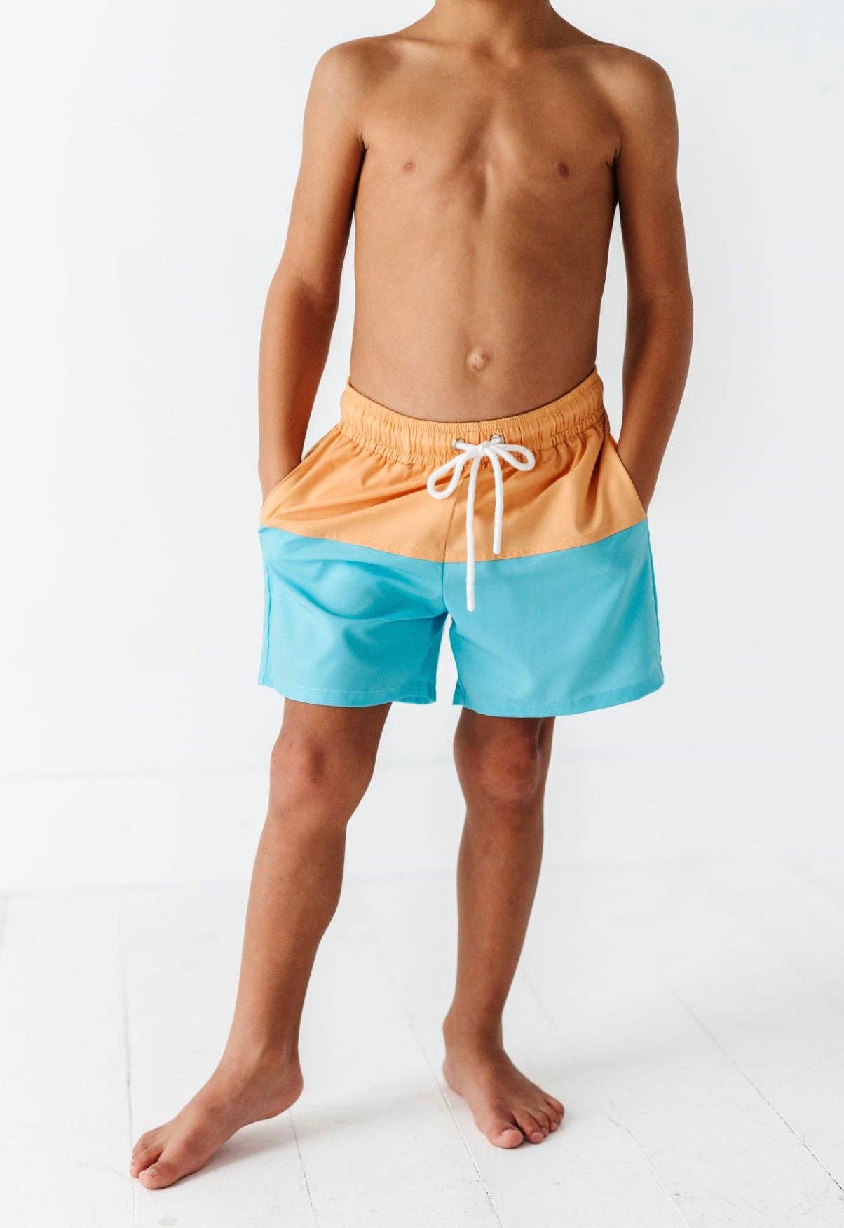 Mustard + Teal | Swim Shorts