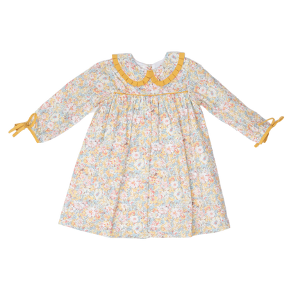 Cecilia Blue & Yellow Kid's Floral Dress