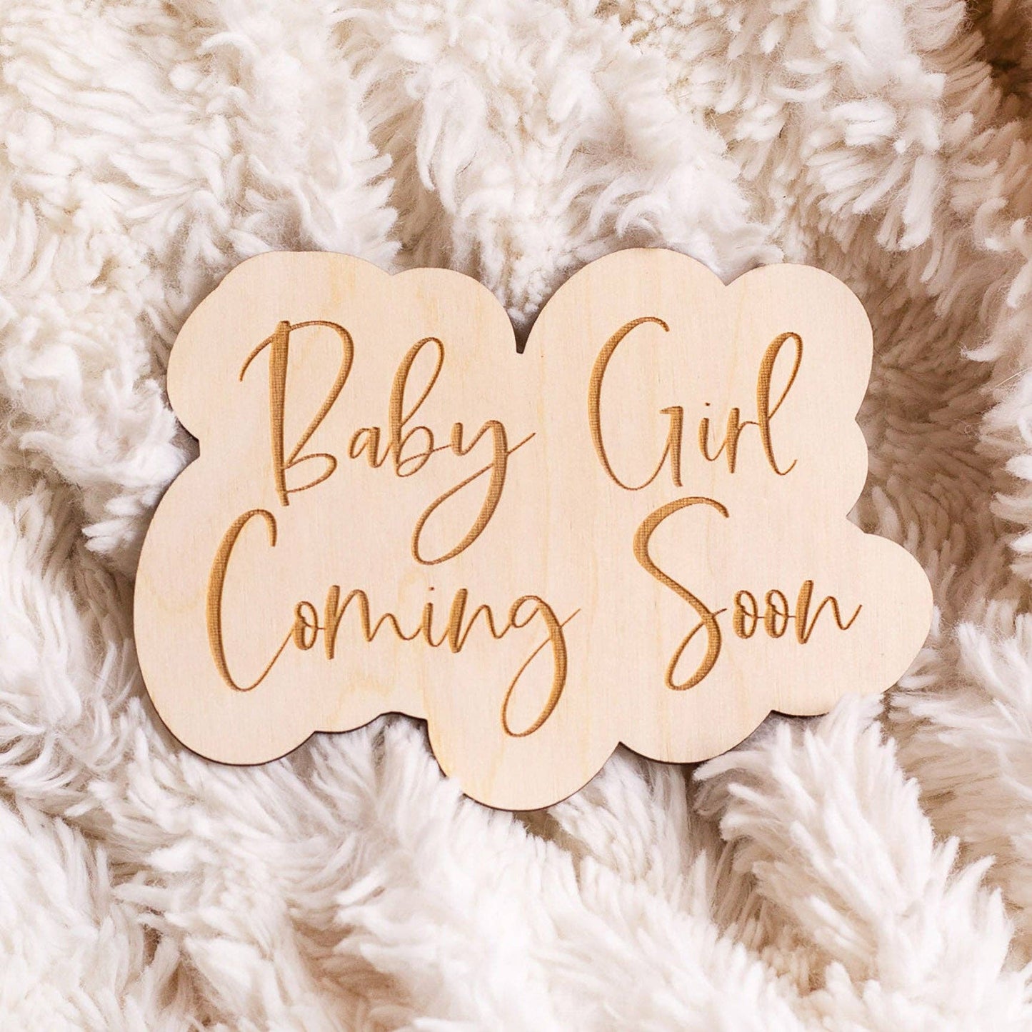 "Baby Girl Coming Soon" Pregnancy Announcement Sign