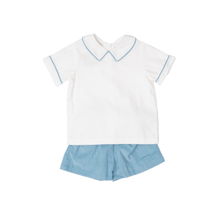 John Med Blue Cord Kid's Short Set