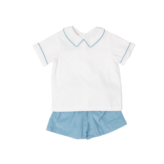 John Med Blue Cord Kid's Short Set