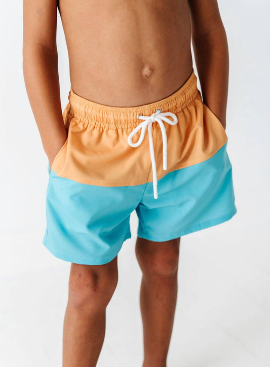 Mustard + Teal | Swim Shorts