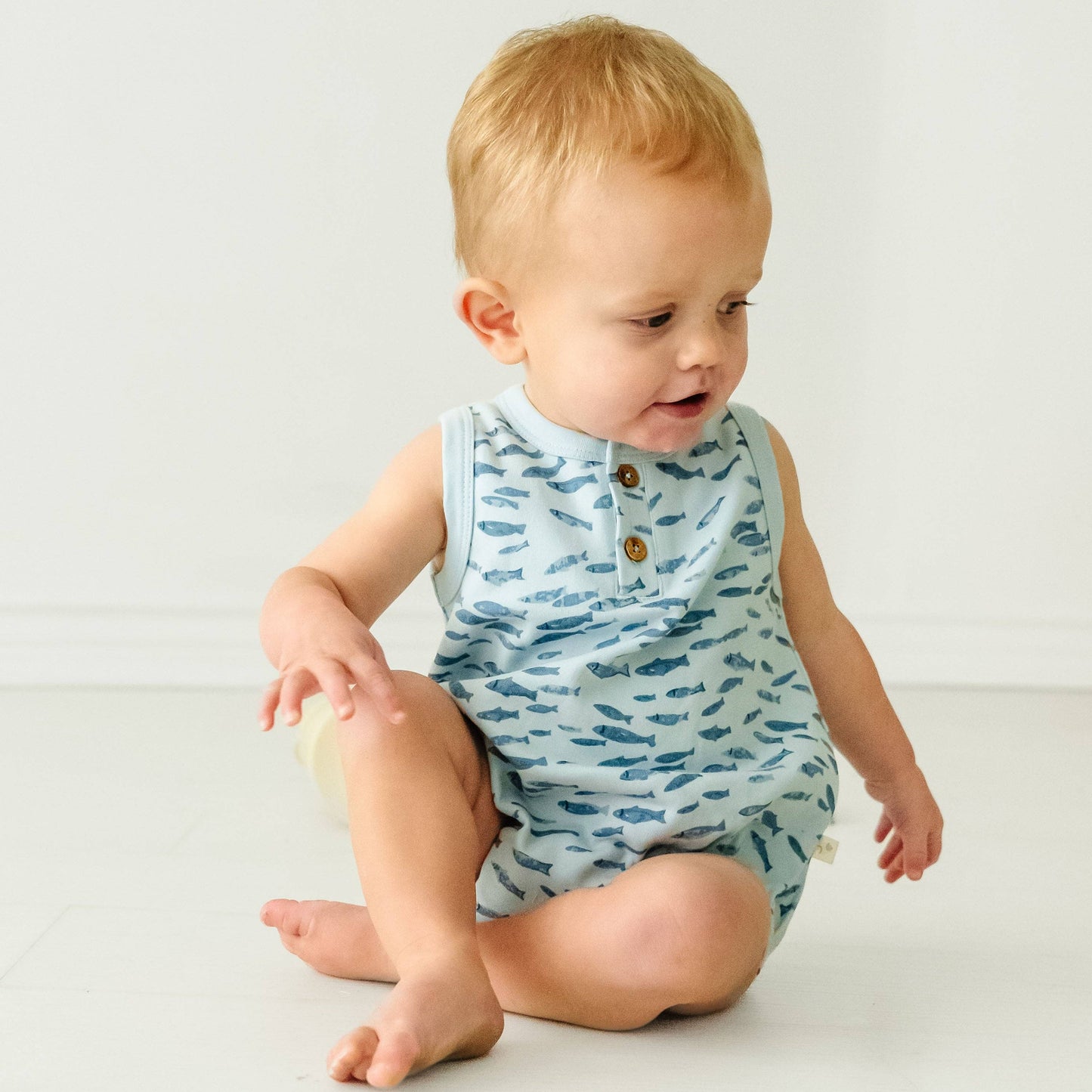 Organic Bubble Onesie - Minnow